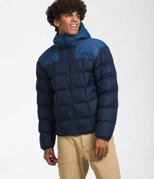 Men's The North Face Lhotse Reversible Hoodie Down Jacket Navy | TORONTO RKFIEJ