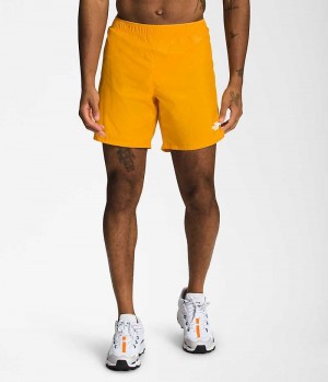 Men's The North Face Limitless Run Shorts Gold | CANADA HNQWYJ