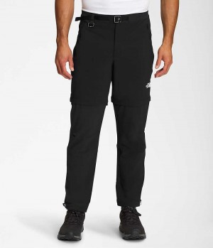 Men's The North Face Paramount Pro Convertible Pants Black | OTTAWA UZPSVB