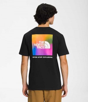 Men's The North Face Short Sleeve Box NSE T-Shirt Black | OTTAWA IQUZGM