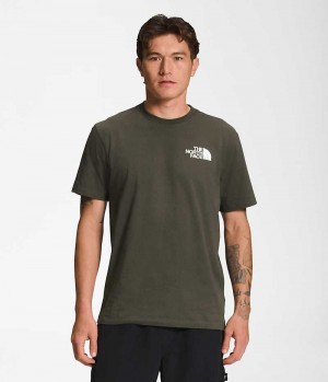 Men's The North Face Short Sleeve Box NSE T-Shirt Olive | TORONTO ASTVWF