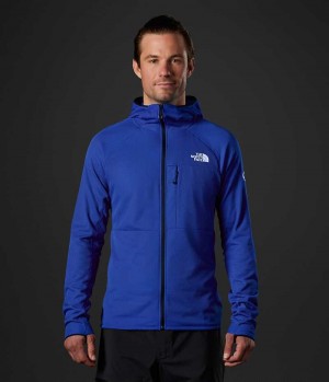 Men's The North Face Summit Series FUTUREFLEECE™ Full-Zip Hoodie Fleece Jacket Blue | OTTAWA NTCMOJ