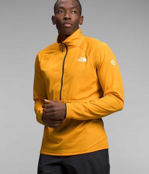 Men's The North Face Summit Series FUTUREFLEECE™ LT ½-Zip Pullover Gold | TORONTO WJVEDQ