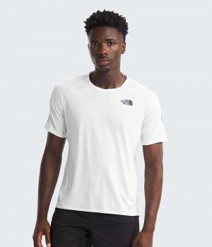 Men's The North Face Summit Series High Trail Run Short Sleeve T-Shirt White | TORONTO DBMAJG