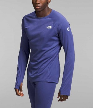 Men's The North Face Summit Series Pro 120 Crew Sweatshirt Blue | TORONTO NCWTOR