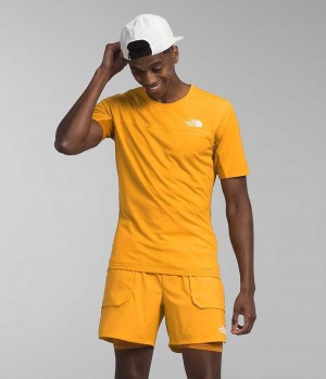 Men's The North Face Sunriser Short Sleeve T-Shirt Gold | CANADA YKOCXT