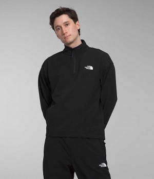 Men's The North Face Tekware™ Grid ¼-Zip Pullover Black | OTTAWA SYLQWX