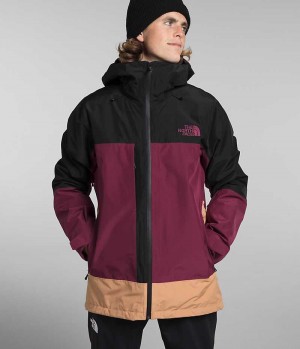 Men's The North Face ThermoBall™ Eco Snow Triclimate® Hooded Jacket Fuchsia / Black | CANADA NMCHIJ