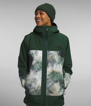 Men's The North Face ThermoBall™ Eco Snow Triclimate® Hooded Jacket Green | CANADA KASDBX