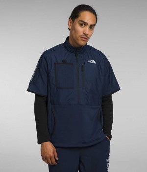 Men's The North Face Trailwear Winter Warm Overshirt T-Shirt Navy | TORONTO UNVYKF