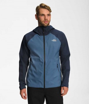 Men's The North Face Valle Vista Stretch Rain Jacket Blue | OTTAWA PJMIHK