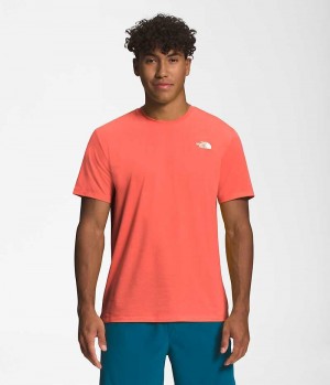 Men's The North Face Wander Short Sleeve T-Shirt Orange | TORONTO BJGKFX