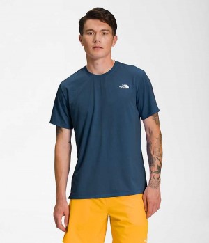 Men's The North Face Wander Short Sleeve T-Shirt Blue | OTTAWA CBYAKO