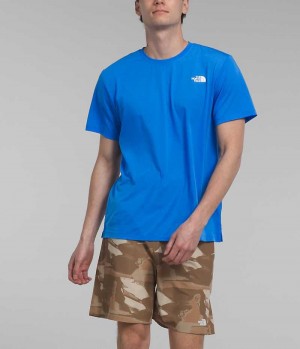 Men's The North Face Wander Short Sleeve T-Shirt Blue | CANADA INSCZX