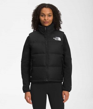 Women's The North Face 1996 Retro Nuptse Down Vest Black | TORONTO PDKNOW