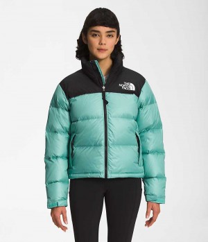 Women's The North Face 1996 Retro Nuptse Down Jacket Turquoise | CANADA NGVJFT