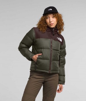 Women's The North Face 1996 Retro Nuptse Down Jacket Olive | TORONTO YKTHNI