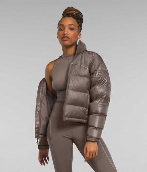 Women's The North Face 2000 Retro Nuptse Down Jacket Brown | TORONTO KFPDRX