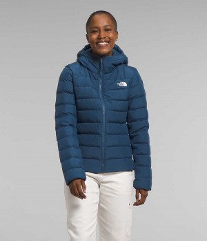 Women's The North Face Aconcagua 3 Hoodie Down Jacket Blue | TORONTO IXWMEH