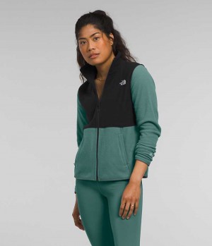 Women's The North Face Alpine Polartec® 100 Fleece Jacket Green | TORONTO GVRZQA