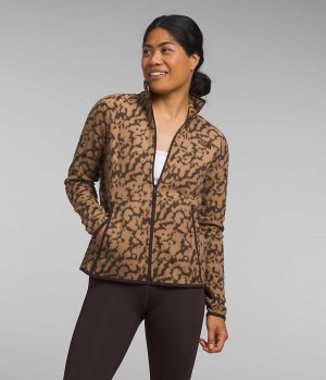 Women's The North Face Alpine Polartec® 100 Fleece Jacket Brown | CANADA ATFCEG