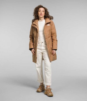 Women's The North Face Arctic Parka Brown | CANADA QVDZXC