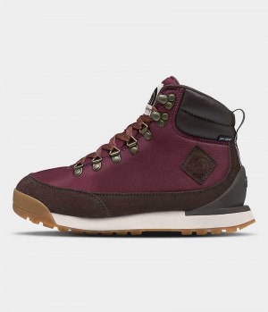 Women's The North Face Back-To-Berkeley IV Textile Waterproof Winter Boots Brown / Fuchsia | CANADA JOTKMA