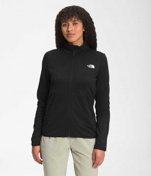 Women's The North Face Canyonlands Full-Zip Fleece Jacket Black | CANADA YGFLCJ