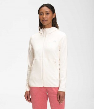 Women's The North Face Canyonlands Hoodie Fleece Jacket White | TORONTO XJERZO