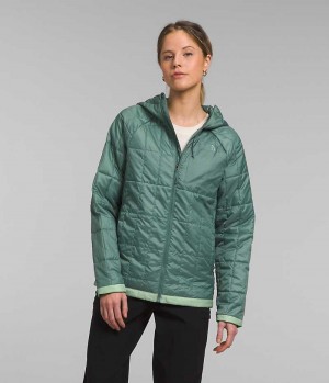 Women's The North Face Circaloft Hoodie Down Jacket Turquoise | CANADA LVGMOI