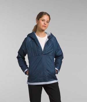 Women's The North Face Circaloft ¼-Zip Pullover Down Jacket Blue | OTTAWA VDUWCP