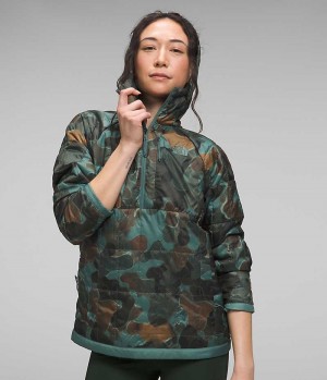 Women's The North Face Circaloft ¼-Zip Pullover Down Jacket Camo | TORONTO WJYVBP