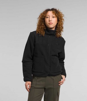 Women's The North Face Cragmont Fleece Jacket Black | OTTAWA OAGSPV