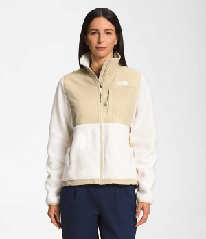 Women's The North Face Denali Fleece Jacket White | OTTAWA SWKBQN