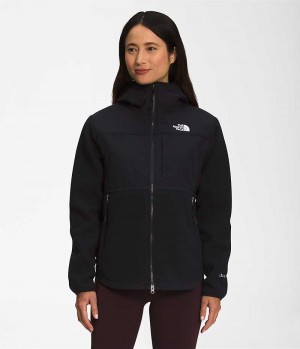 Women's The North Face Denali Hoodie Fleece Jacket Black | OTTAWA REIVLN