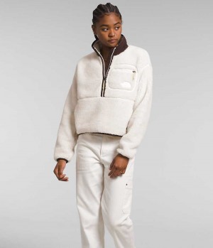 Women's The North Face Extreme Pile Pullover White | CANADA SBCTGX