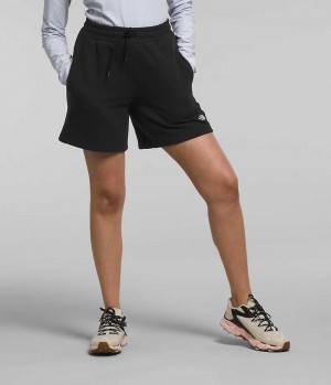 Women's The North Face Felted Fleece 7' Shorts Black | CANADA DOYRPC