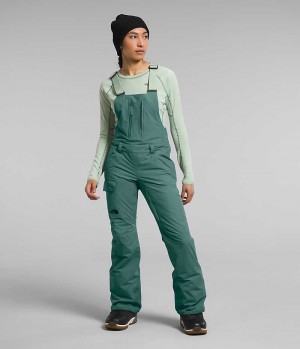 Women's The North Face Freedom Insulated Bib Pants Green | CANADA DUQCMP