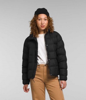 Women's The North Face Lhotse Reversible Down Jacket Black | CANADA HRGFKO