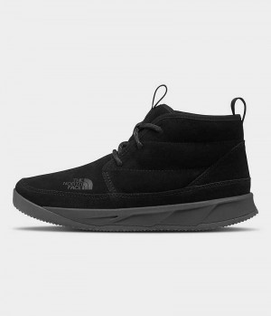 Women's The North Face NSE Chukkas Suede Winter Boots Black | CANADA WHSEBA