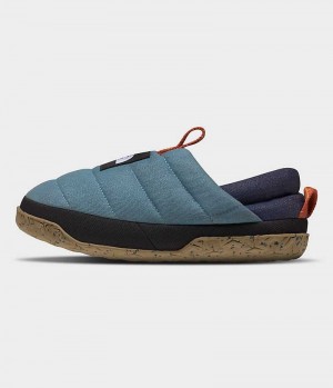 Women's The North Face Nuptse Denim Mules Blue | TORONTO ZPYILA