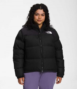 Women's The North Face Plus 1996 Retro Nuptse Down Jacket Black | OTTAWA JAMCIG