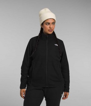 Women's The North Face Plus Alpine Polartec® 100 Fleece Jacket Black | OTTAWA WYRUFV