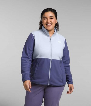 Women's The North Face Plus Alpine Polartec® 100 Fleece Jacket Blue | CANADA EWKVJB