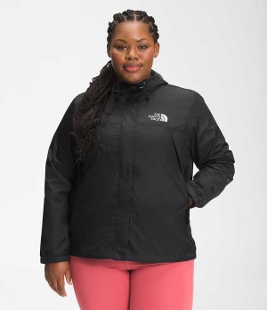 Women's The North Face Plus Antora Rain Jacket Black | CANADA CPIBWE