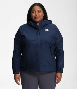 Women's The North Face Plus Antora Rain Jacket Navy | TORONTO TWOMNQ