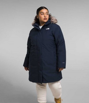 Women's The North Face Plus Arctic Parka Navy | OTTAWA GSHOQV