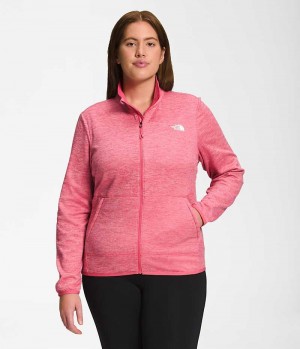 Women's The North Face Plus Canyonlands Full-Zip Fleece Jacket Pink | TORONTO JNTYUA