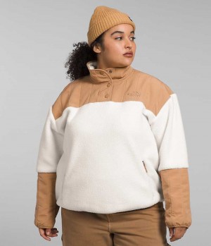 Women's The North Face Plus Cragmont Fleece ¼-Snap Pullover White | TORONTO GOTRFM