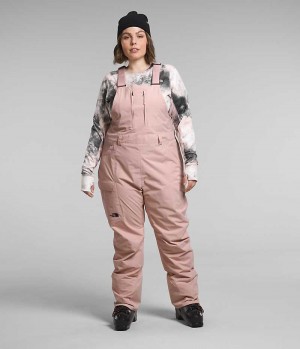 Women's The North Face Plus Freedom Bib Pants Pink | CANADA IGJDOT